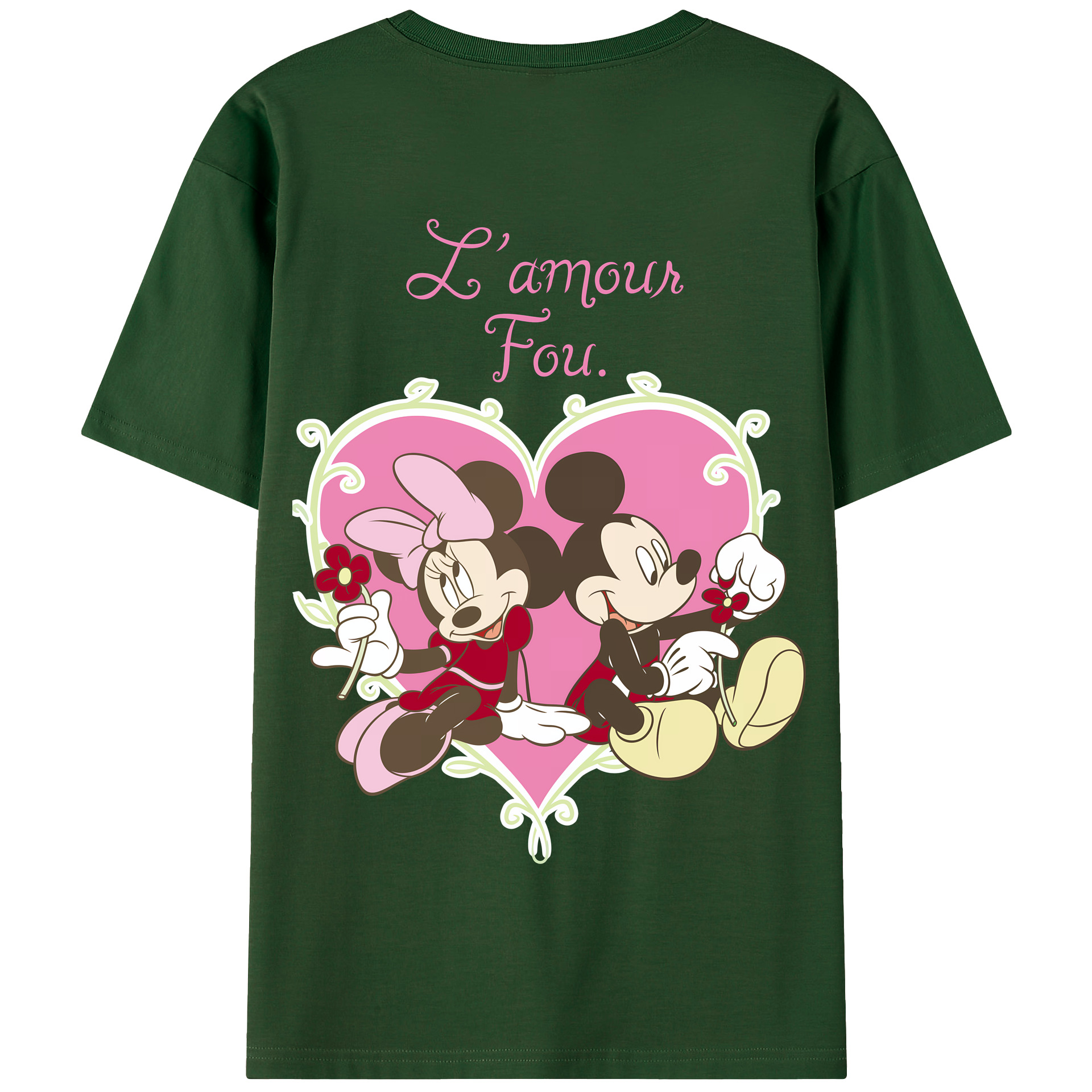 （画像用） ミッキーマウス Mickey Mouse 綿100％半袖Tシャツ（背面プリント）